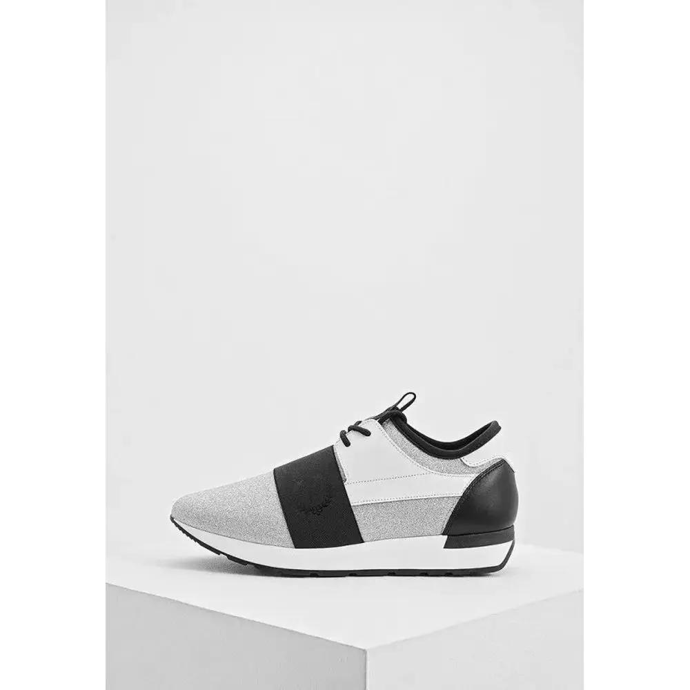 Pollini Blue Polyamide Athletic Sneakers