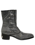 Dolce & Gabbana Black Crystal Embellished Ankle Boots Shoes