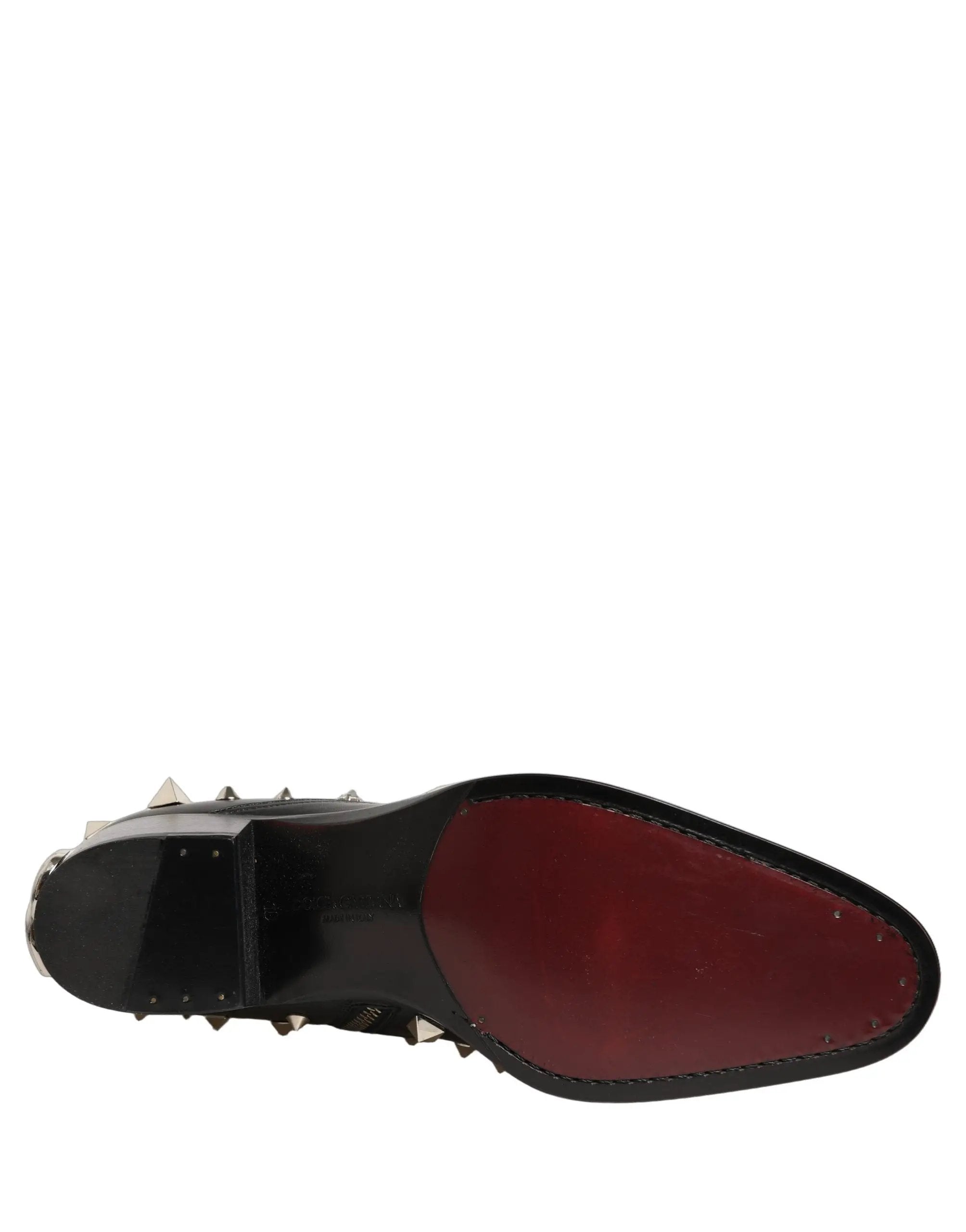 Bottes courtes Dolce & Gabbana noires ornées de cristaux