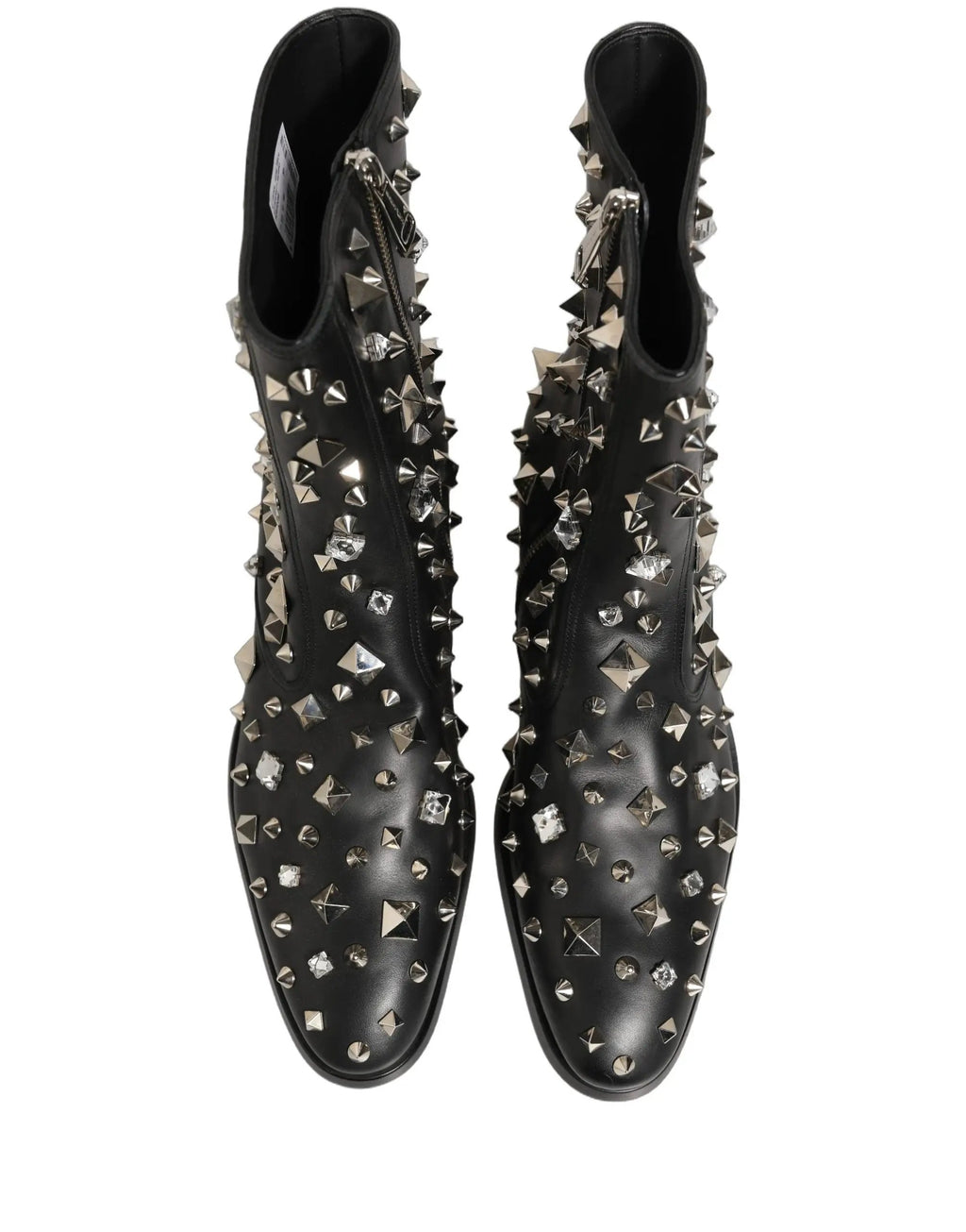 Bottes courtes Dolce & Gabbana noires ornées de cristaux