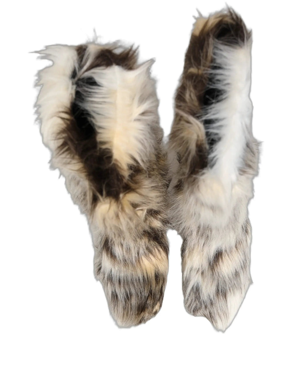Dolce & Gabbana Multicolor Knee High Faux Fur Boots Shoes
