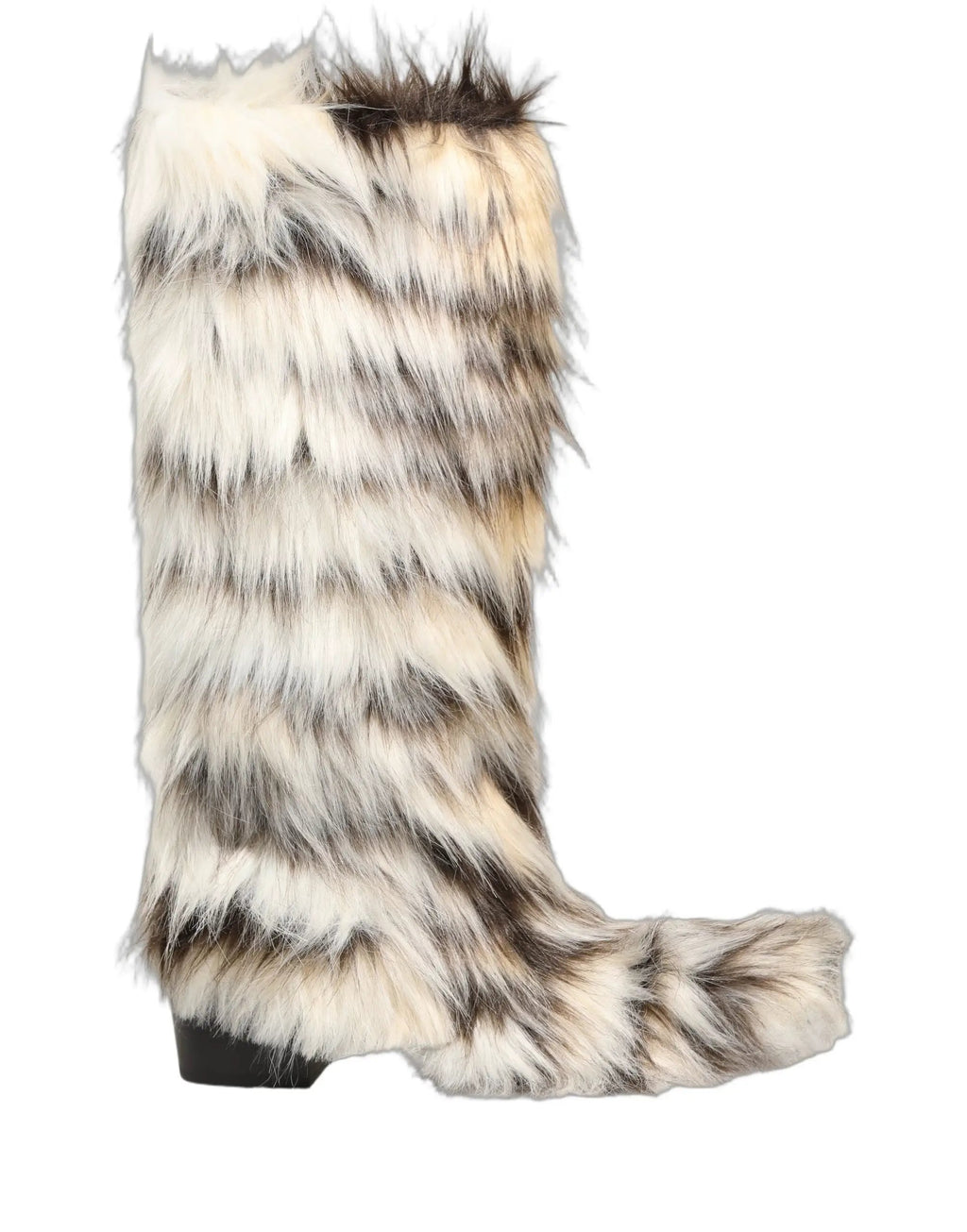 Bottes montantes en fausse fourrure multicolore Dolce & Gabbana