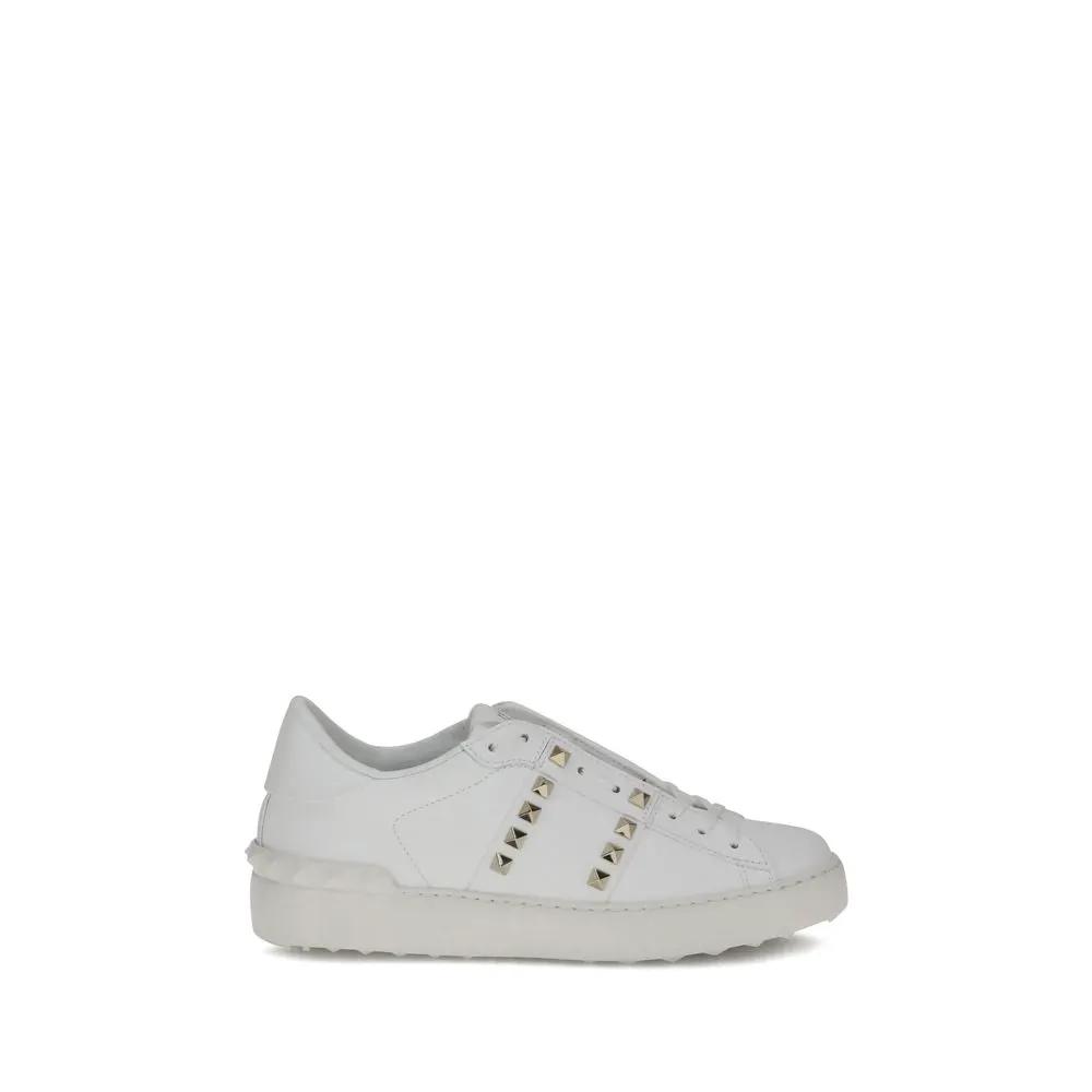 Valentino Garavani Baskets Bos Taurus en cuir de veau blanc