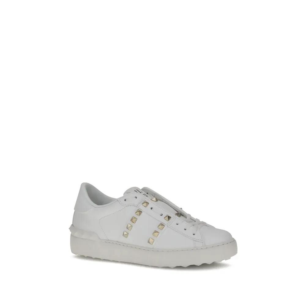 Valentino Garavani Baskets Bos Taurus en cuir de veau blanc