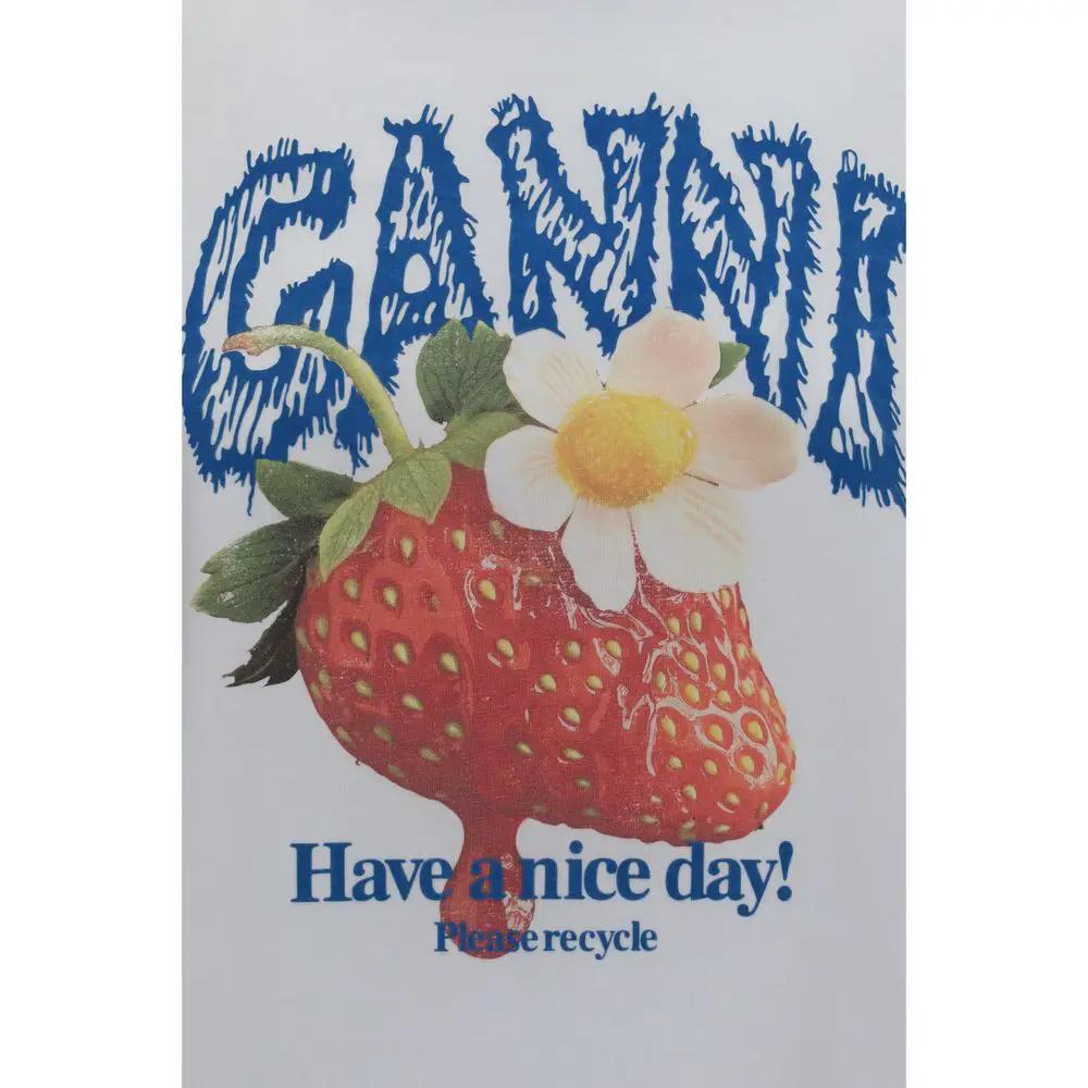 Sweat-shirt Ganni en coton blanc