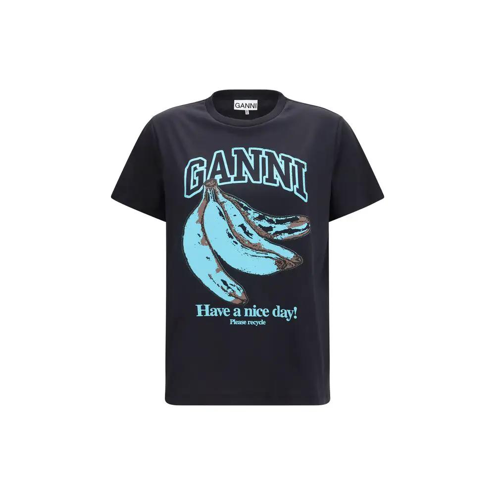 T-shirt Ganni en coton noir