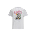 Ganni White Cotton T-Shirt