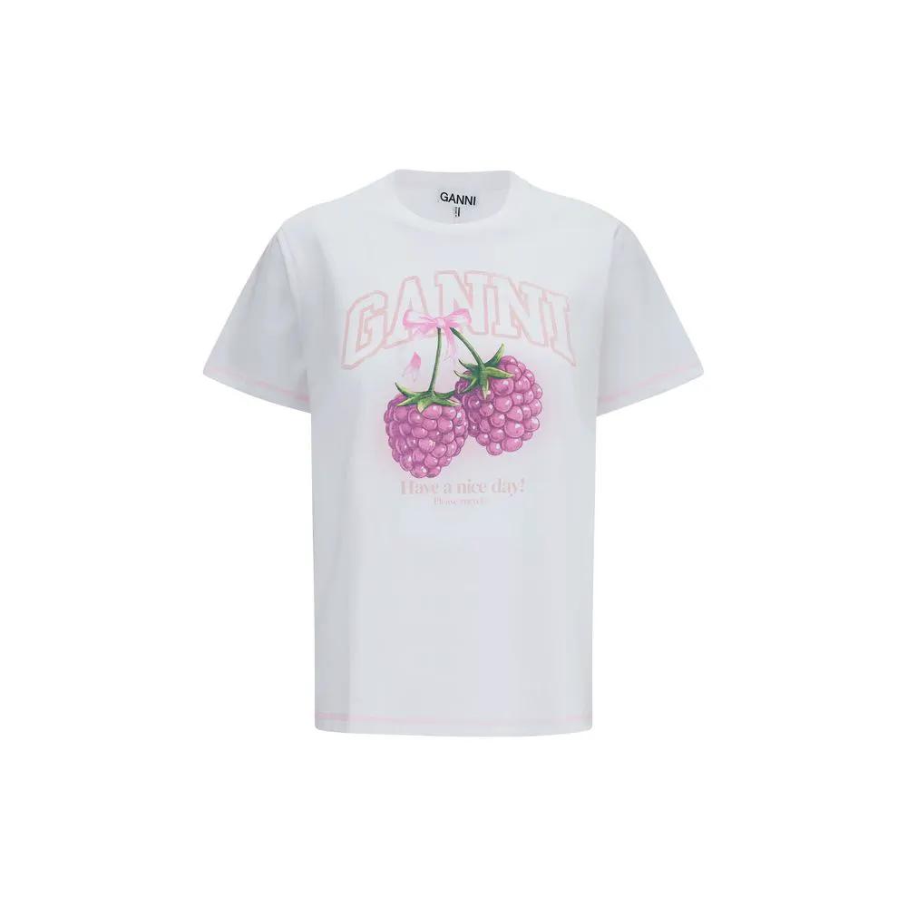 T-shirt Ganni en coton blanc