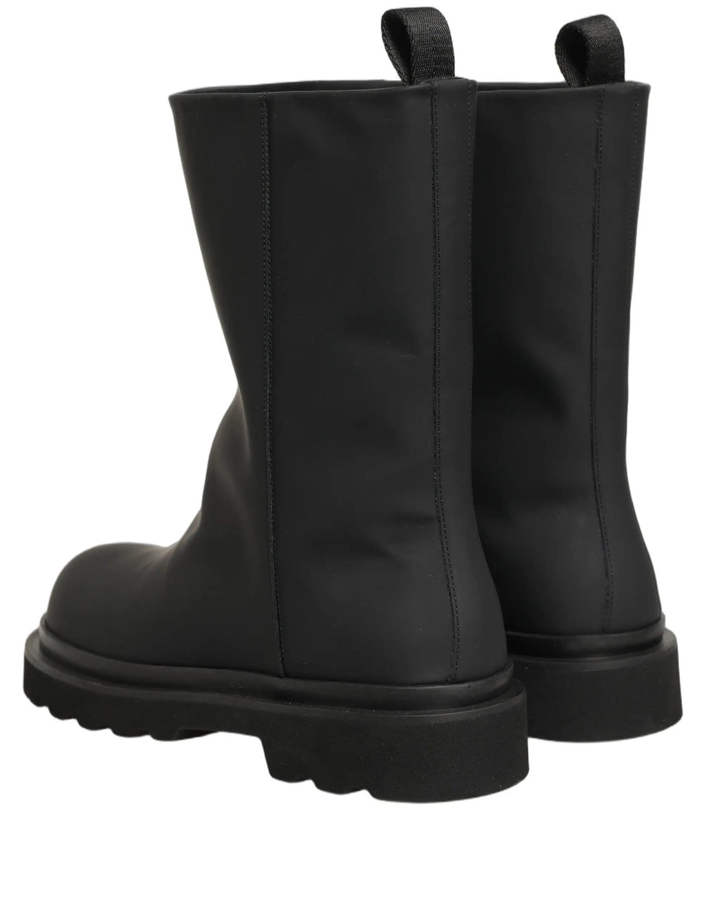 Dolce & Gabbana Black Leather Mid Calf Chunky Men Boots Shoes