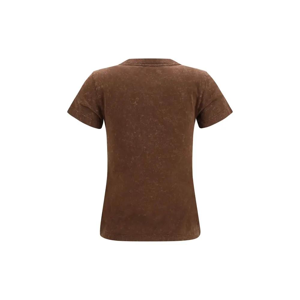 T-shirt Ganni en coton marron