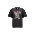 T-shirt Ganni noir en coton