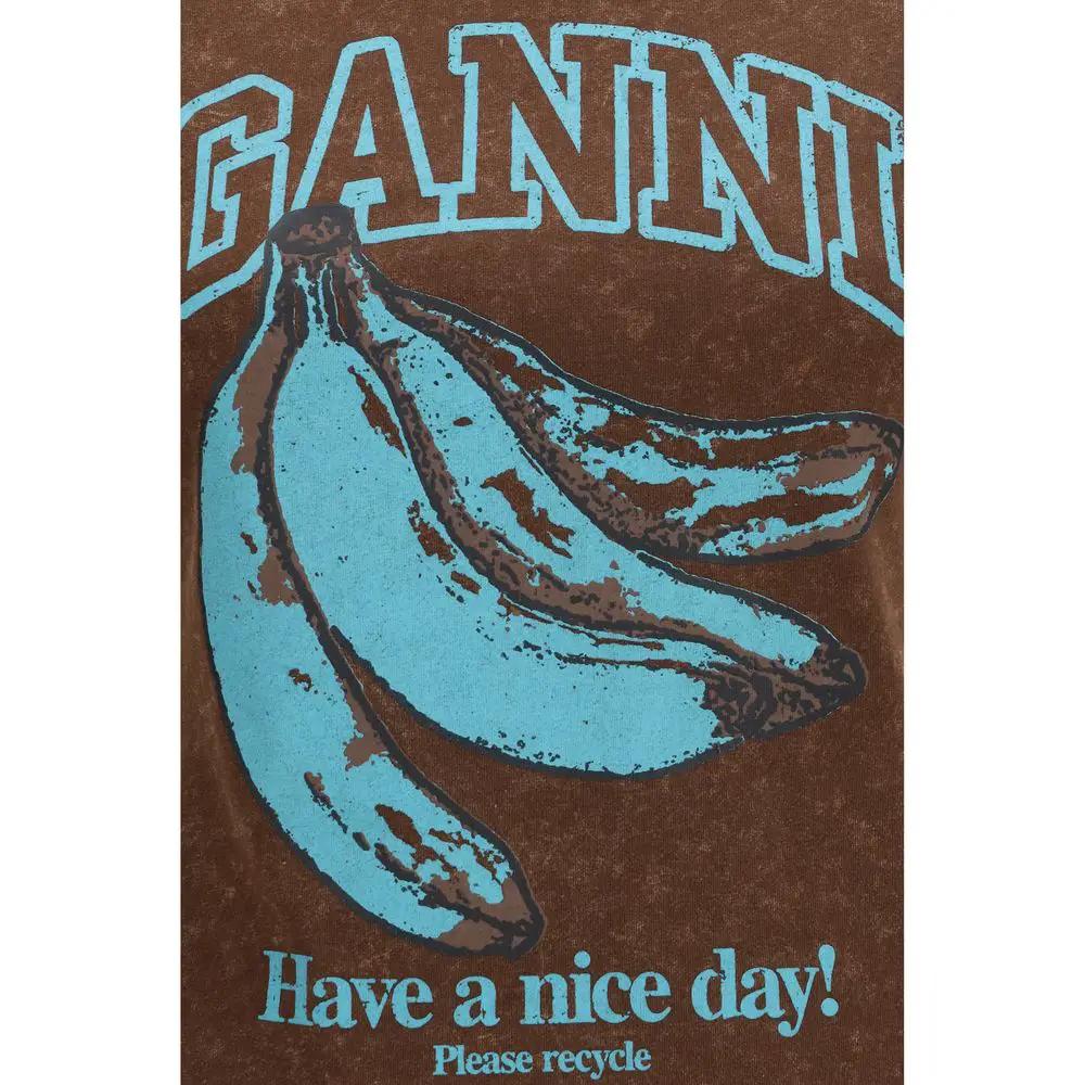 T-shirt Ganni en coton marron