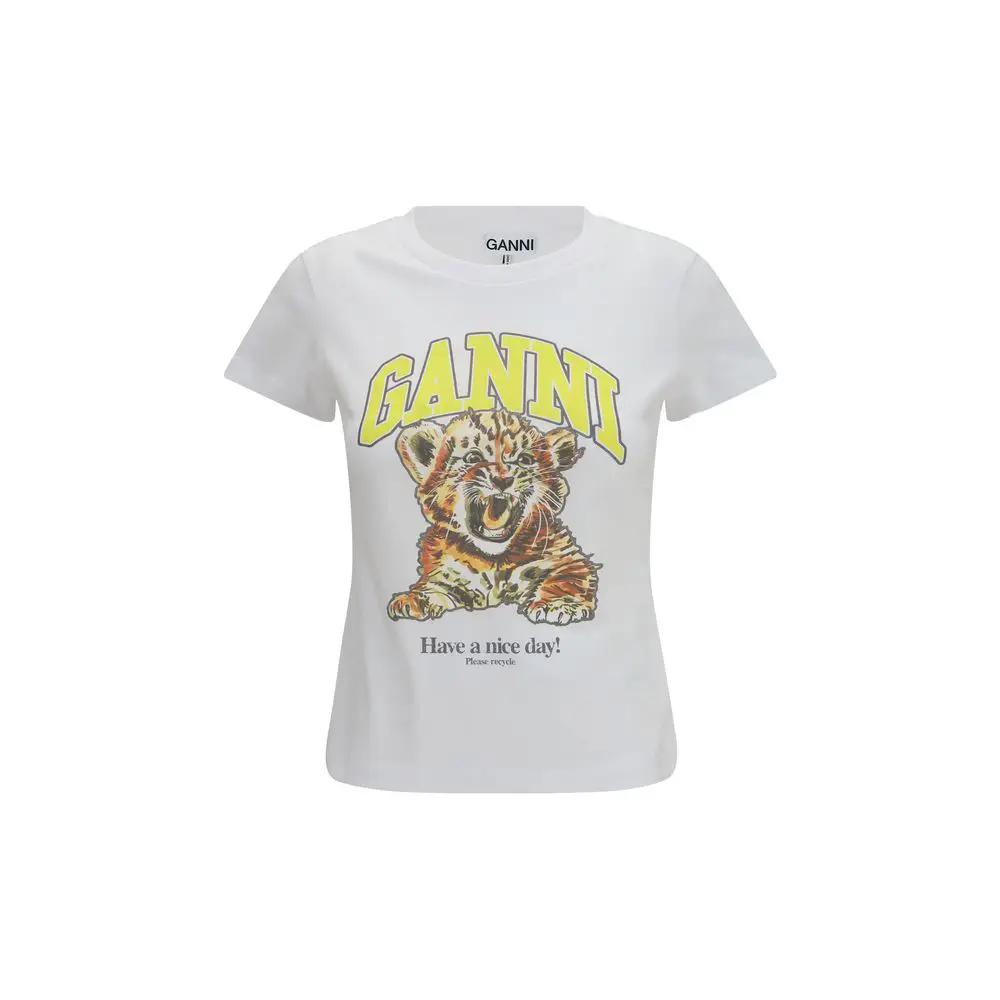 T-shirt Ganni en coton blanc