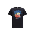 Ganni Black Cotton T-Shirt