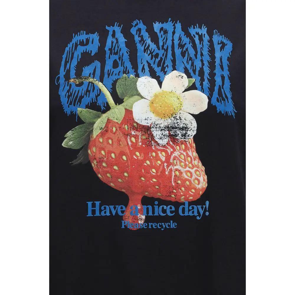 T-shirt Ganni en coton noir