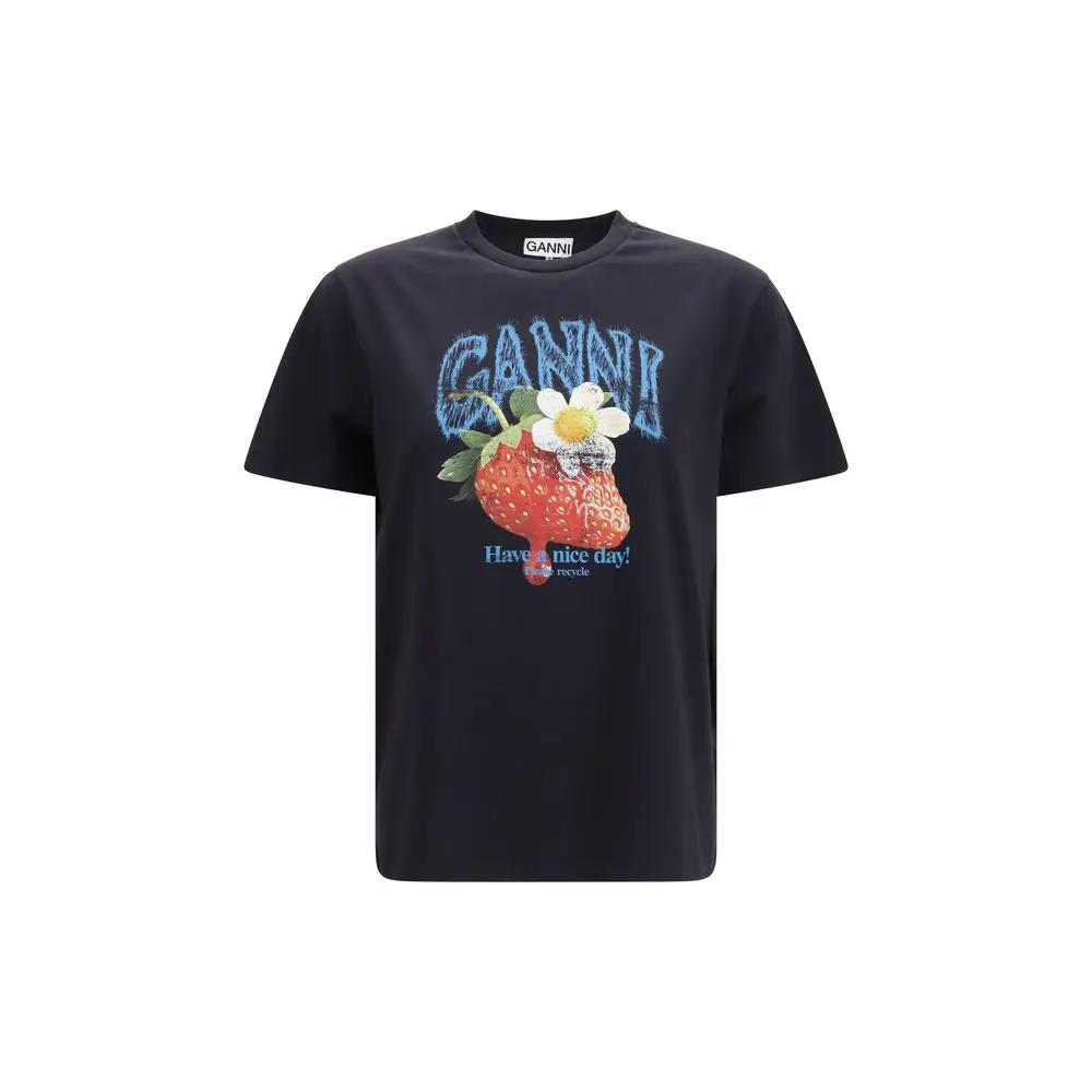 T-shirt Ganni en coton noir