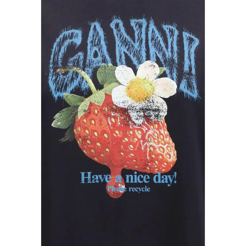 T-shirt Ganni en coton noir