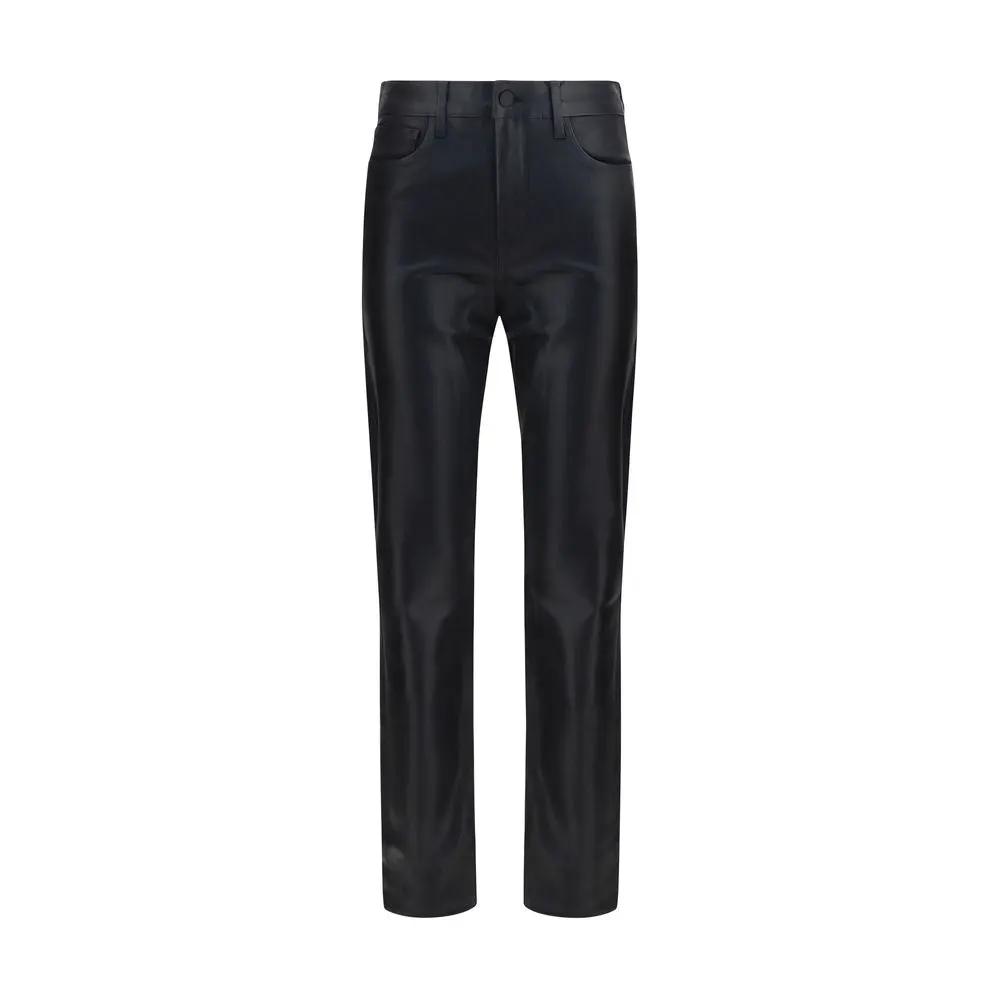 L'Agence Black Leather Pants