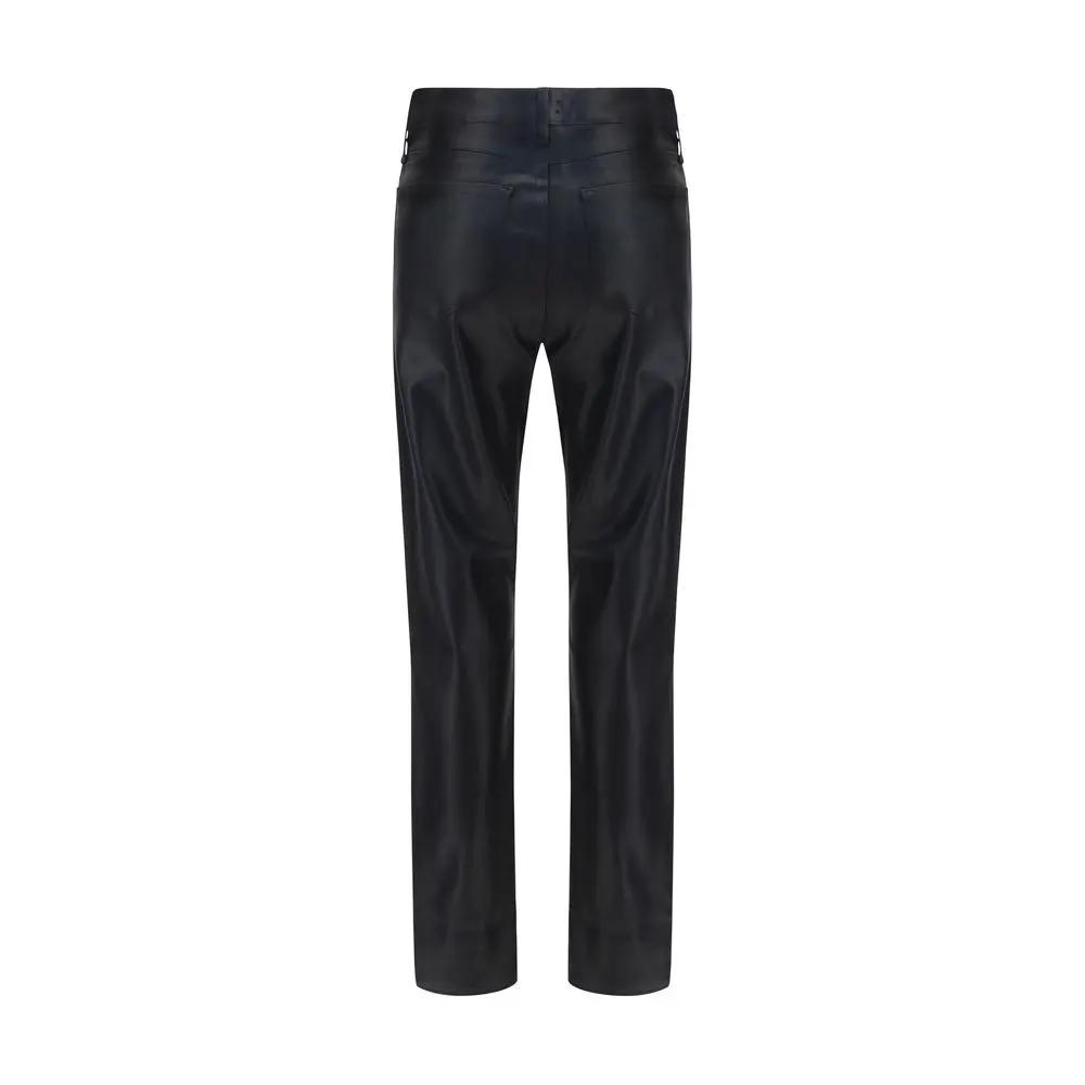 L'Agence Black Leather Pants