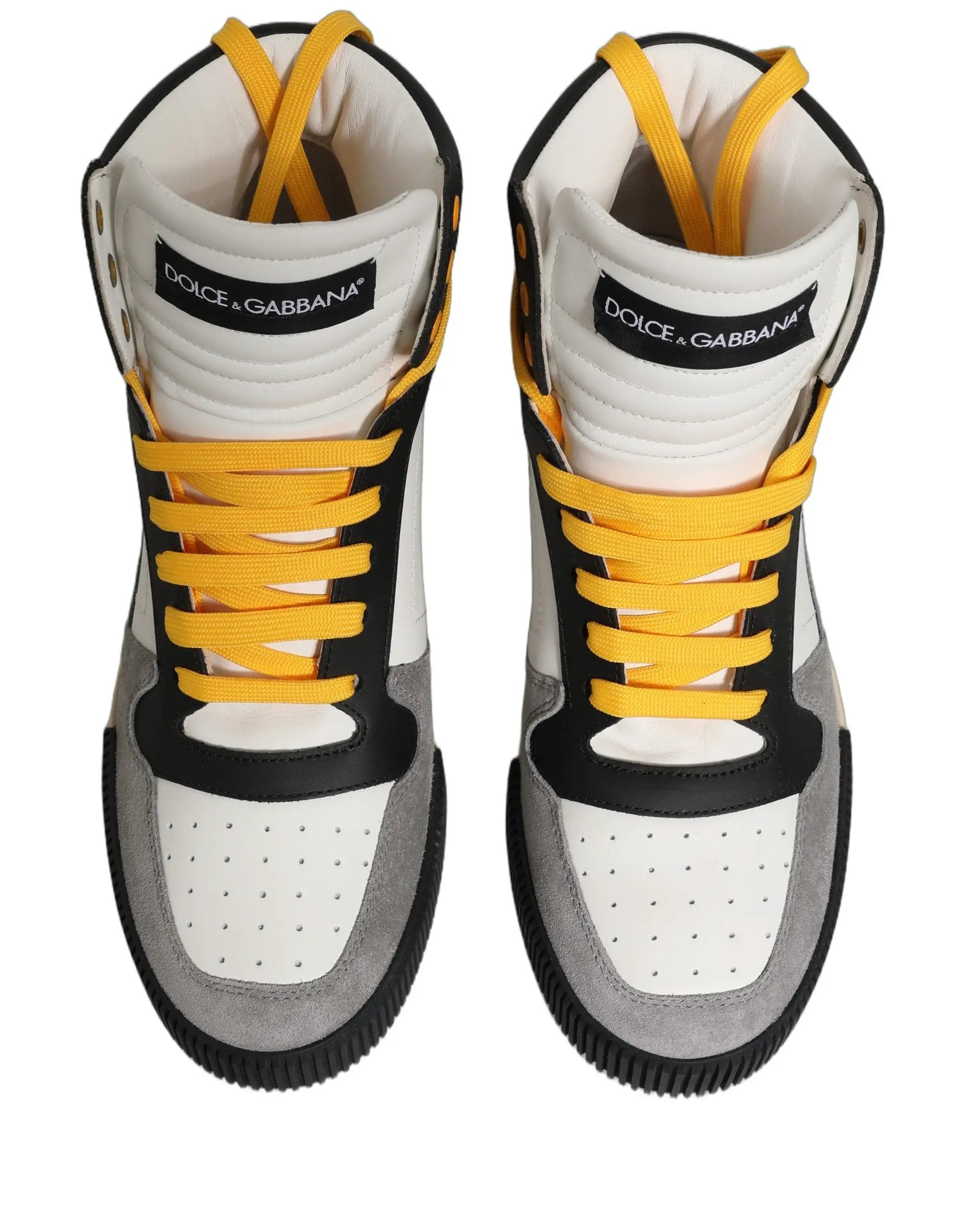 Dolce & Gabbana Multicolor Leather High Top Sneakers Shoes