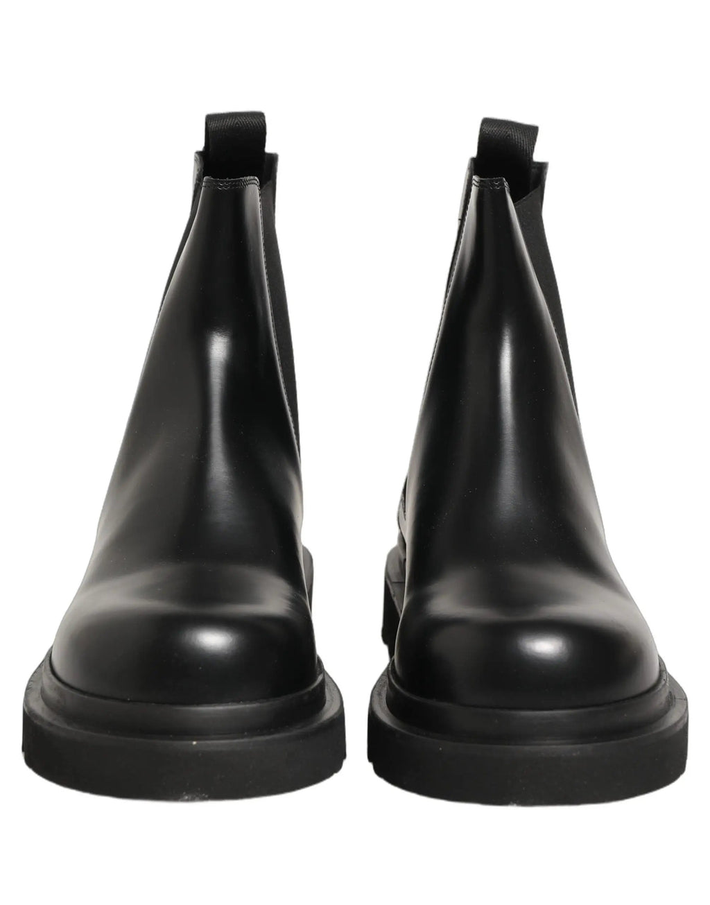 Dolce & Gabbana Chelsea Boots Noires en Cuir à Enfiler pour Hommes
