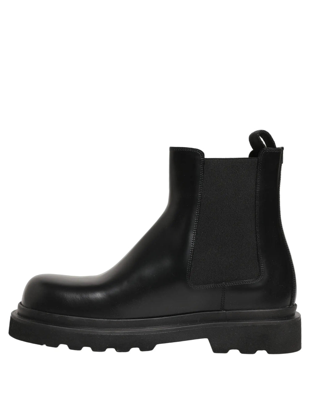 Dolce & Gabbana Chelsea Boots Noires en Cuir à Enfiler pour Hommes