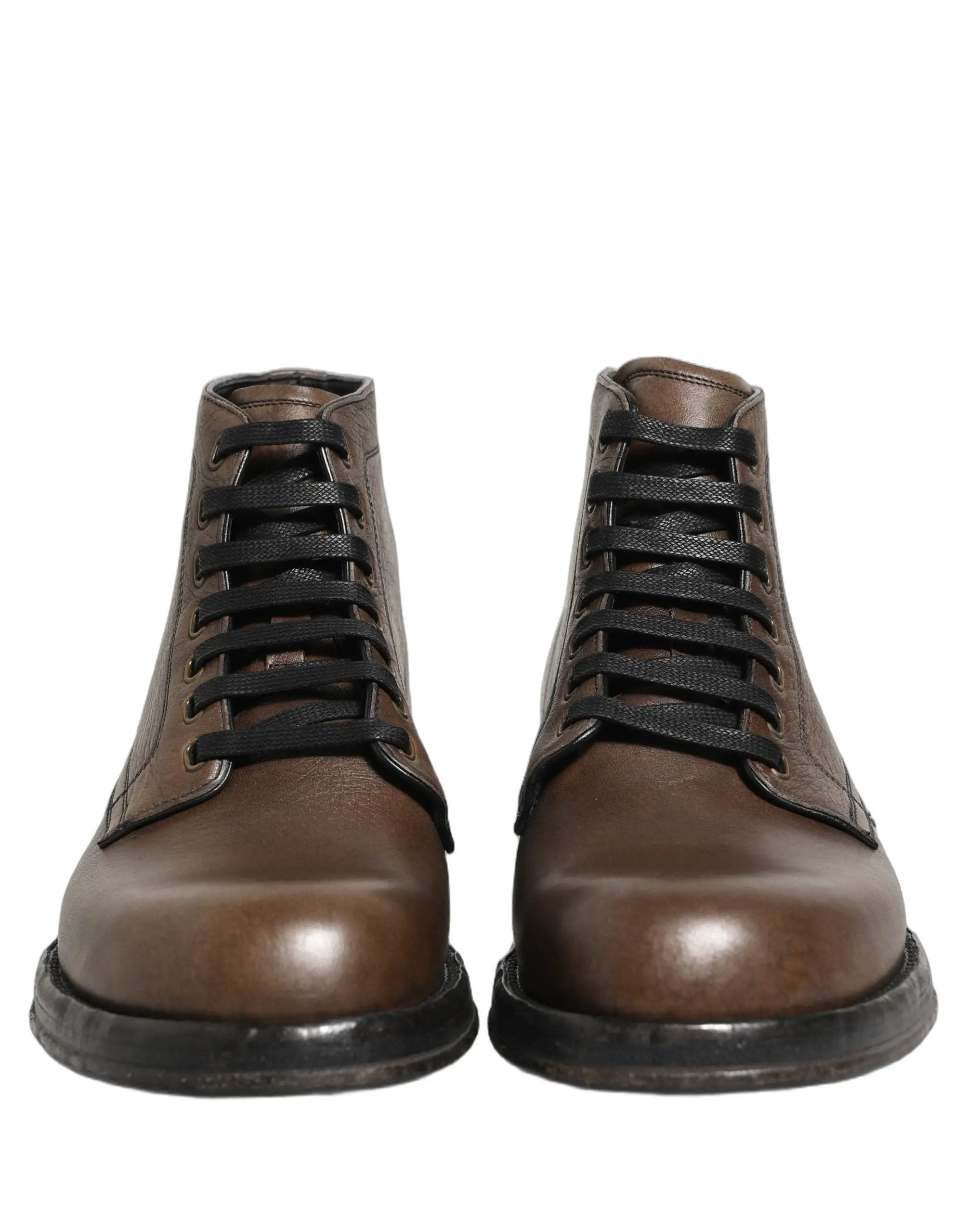 Dolce & Gabbana Bottines Homme Marron en Cuir Perugino