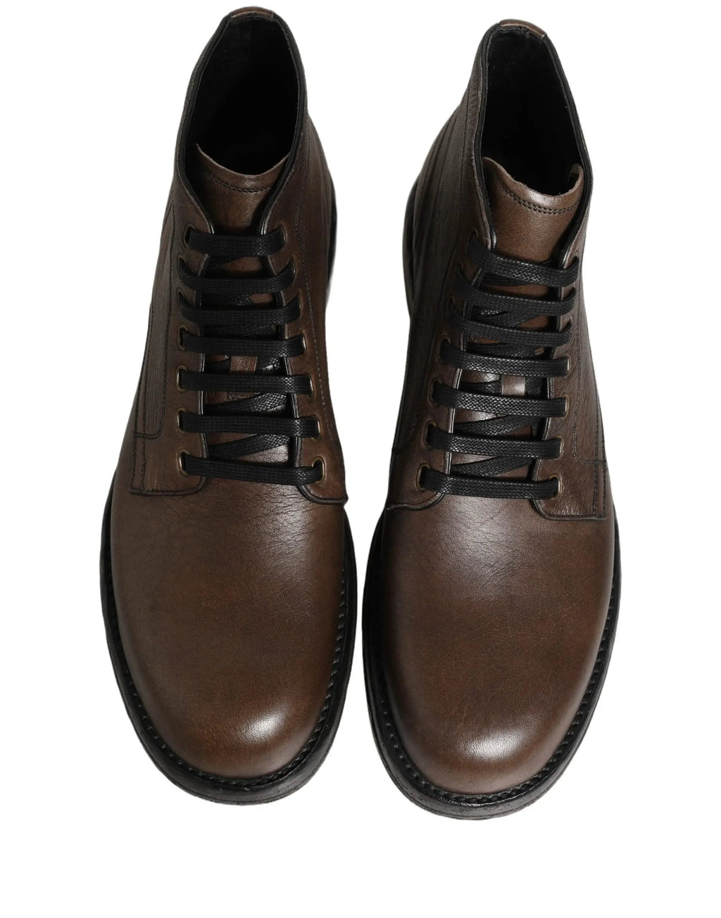Dolce & Gabbana Bottines Homme Marron en Cuir Perugino