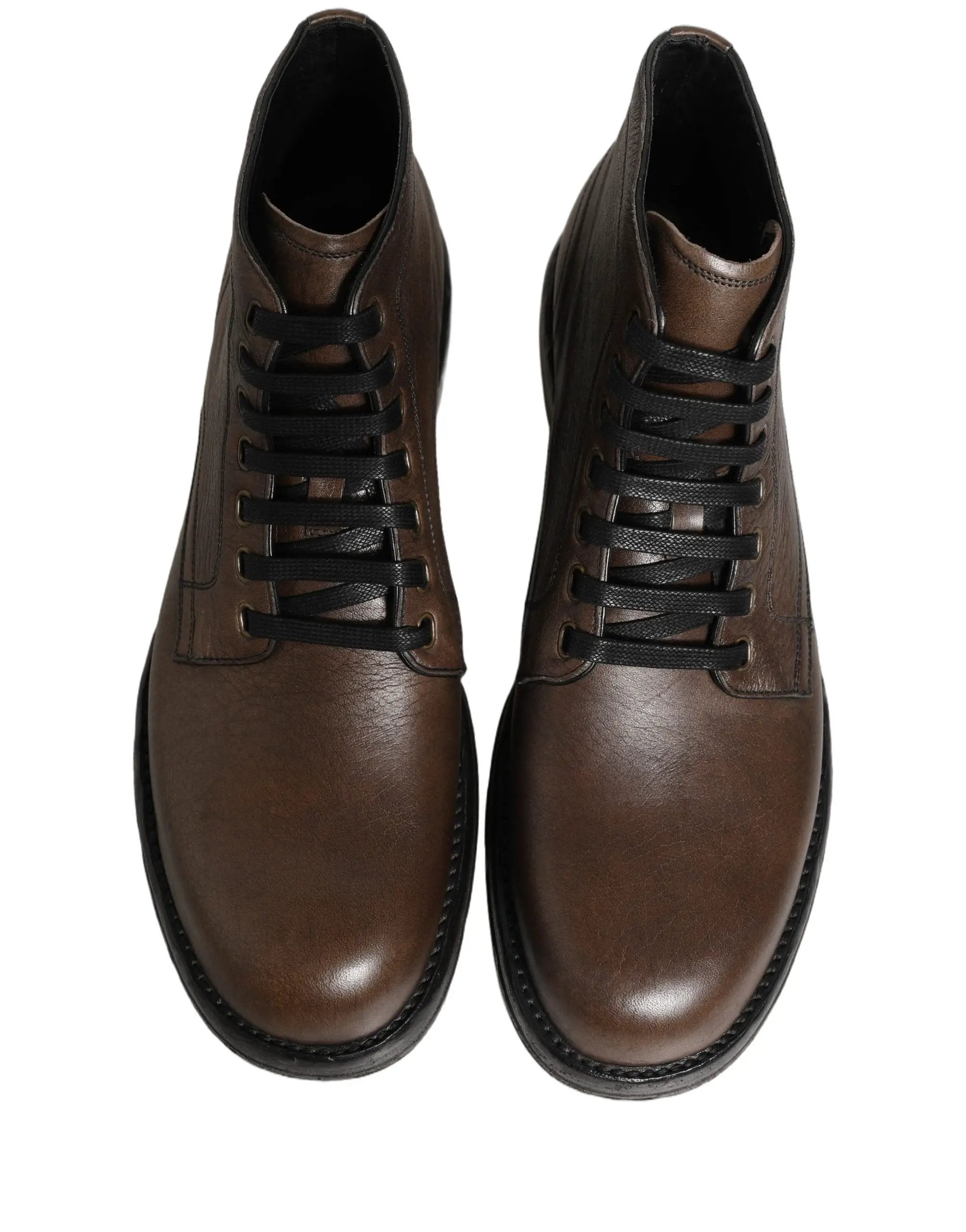 Dolce & Gabbana Bottines Homme Marron en Cuir Perugino