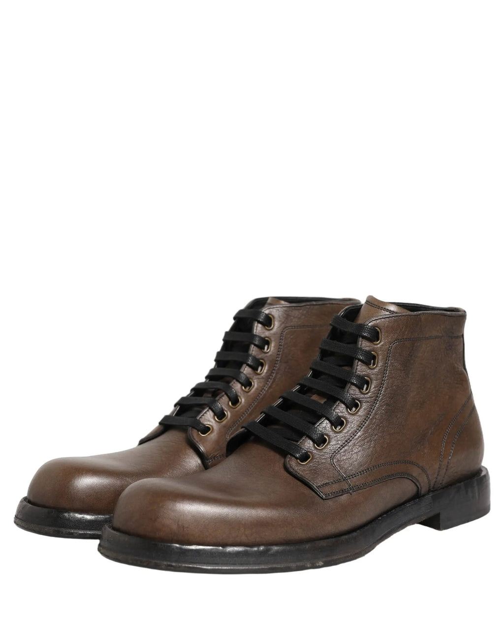 Dolce & Gabbana Bottines Homme Marron en Cuir Perugino