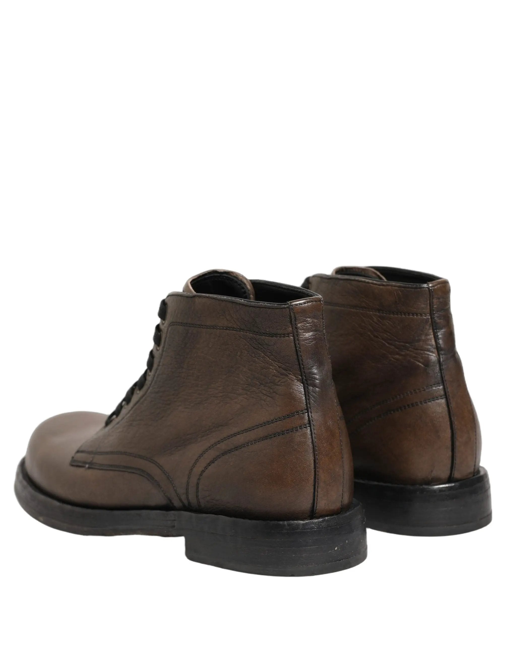 Dolce & Gabbana Bottines Homme Marron en Cuir Perugino