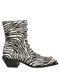 Bottes noires et blanches Dolce & Gabbana ornées de zèbre