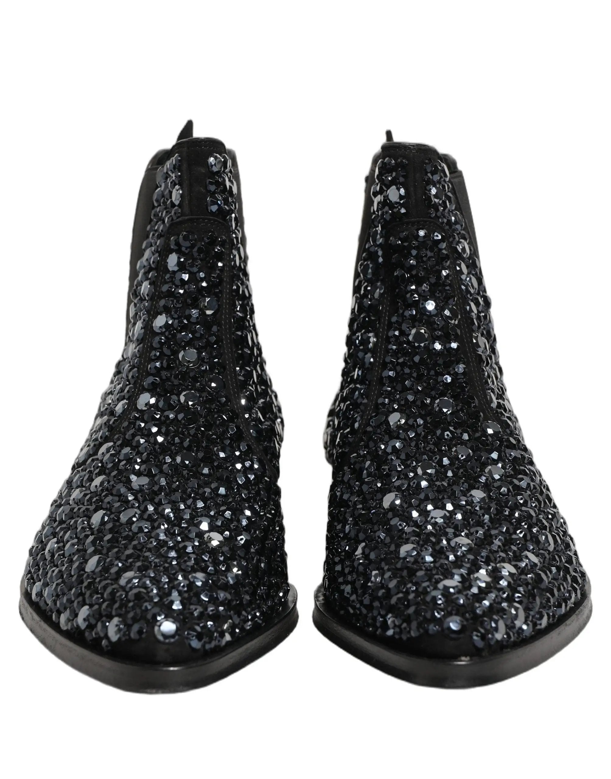 Chaussures Bottines Chelsea Noires Ornées Dolce & Gabbana