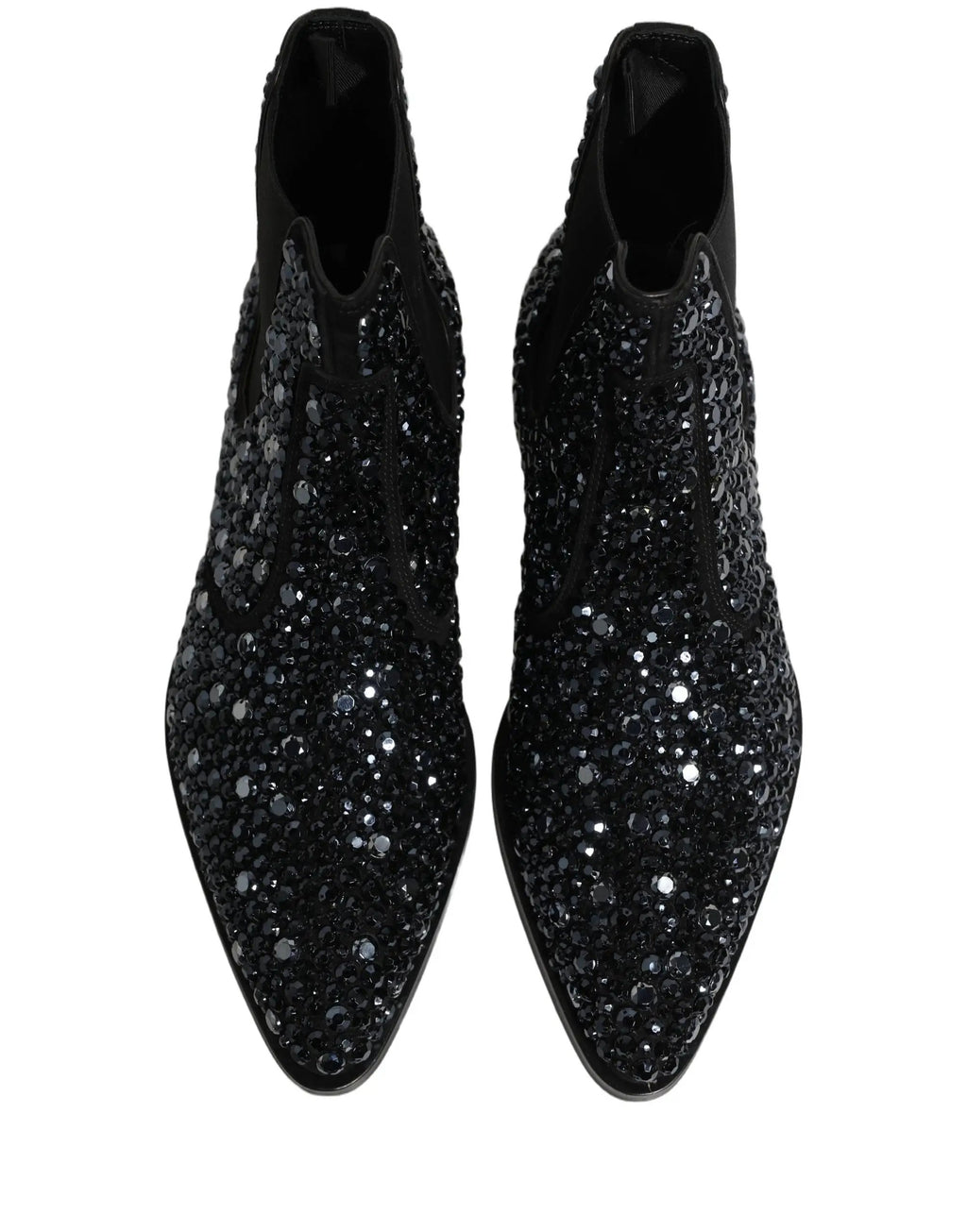 Chaussures Bottines Chelsea Noires Ornées Dolce & Gabbana