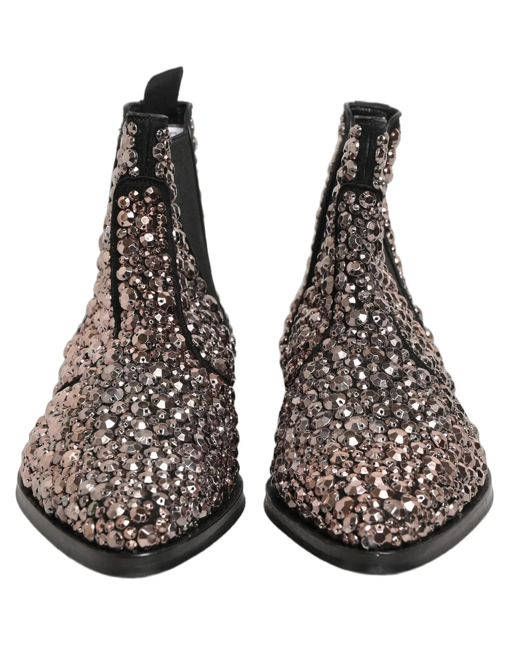 Chaussures Bottines Chelsea Argentées Ornées Dolce & Gabbana