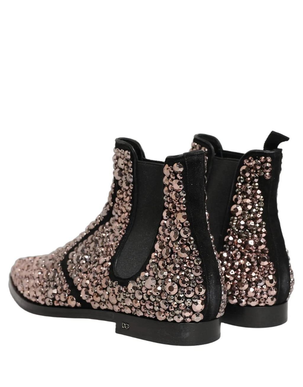 Chaussures Bottines Chelsea Argentées Ornées Dolce & Gabbana