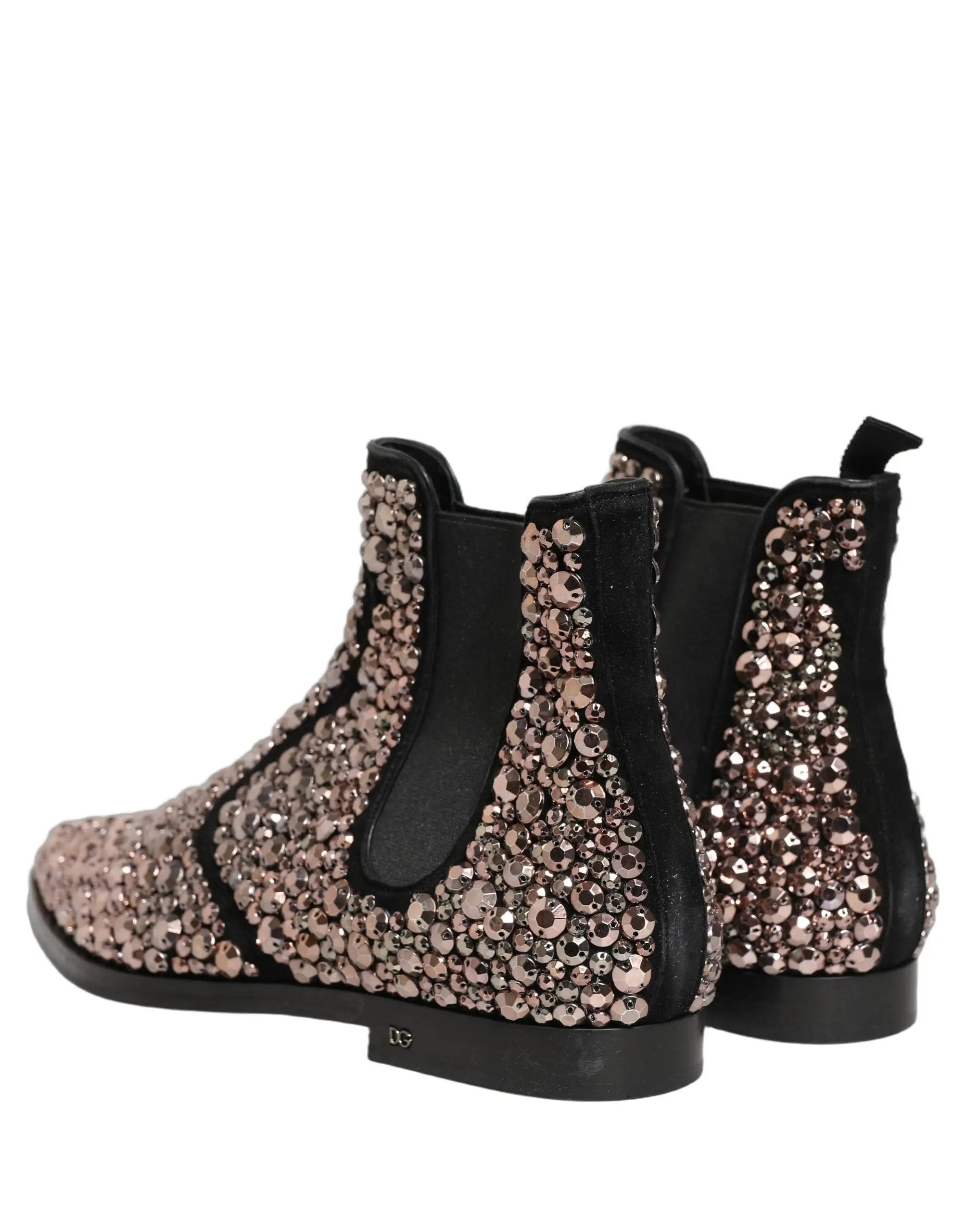 Chaussures Bottines Chelsea Argentées Ornées Dolce & Gabbana