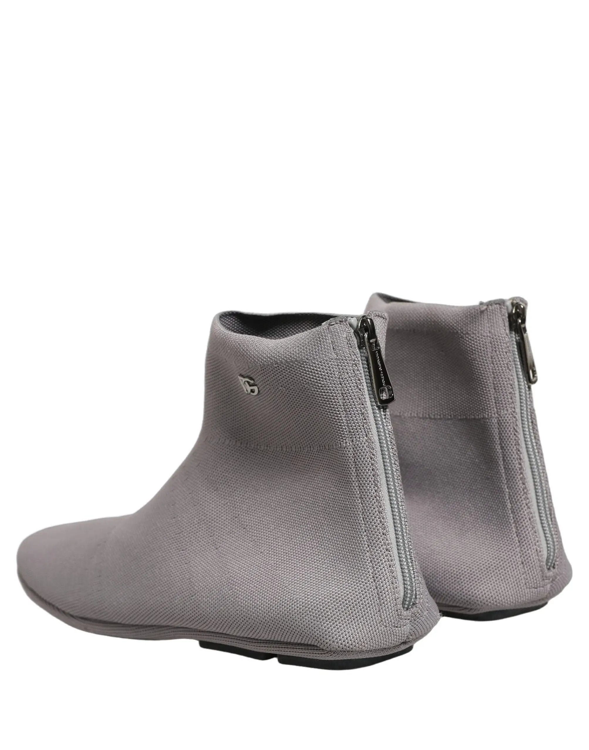 Dolce & Gabbana Bottines Homme Grises en Maille Extensible