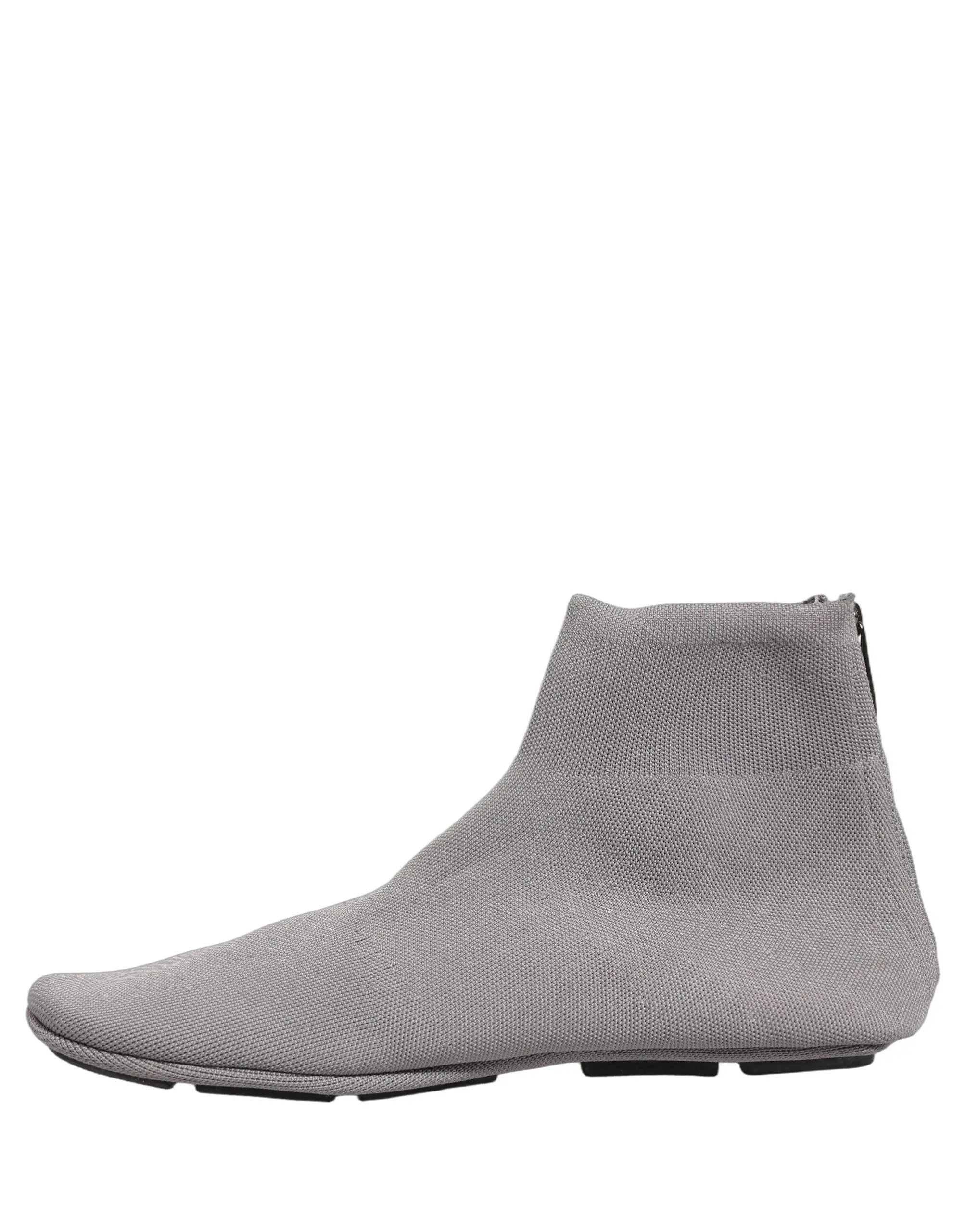 Dolce & Gabbana Bottines Homme Grises en Maille Extensible