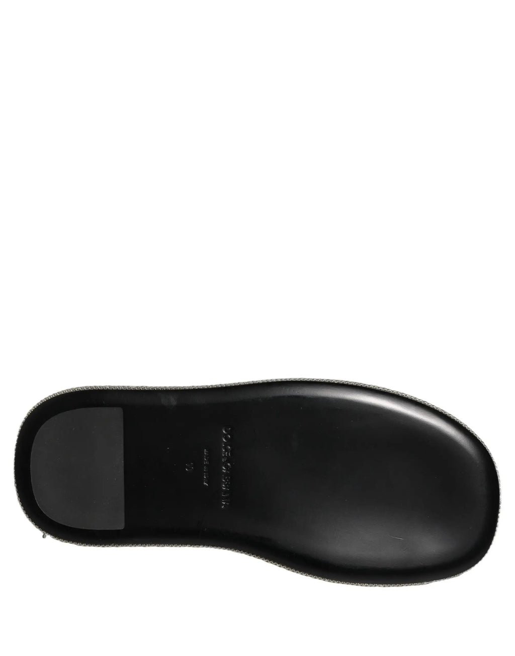 Dolce & Gabbana Black Crystal Embellished Platform Men Slides Shoes