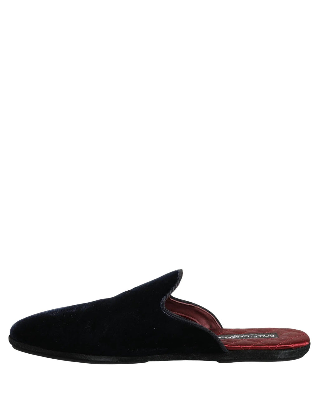 Mules plates en daim bleu foncé Dolce & Gabbana Chaussures homme