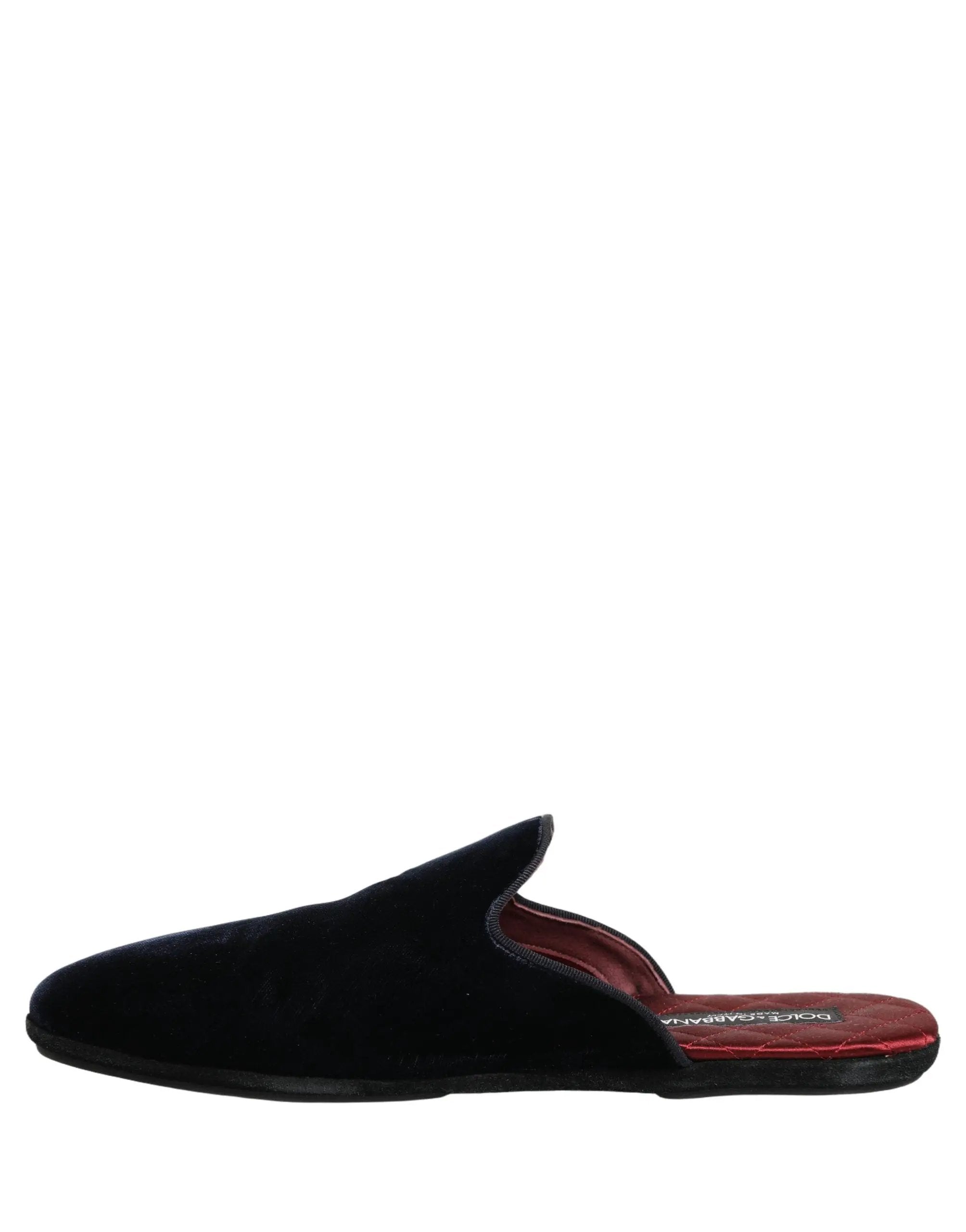 Mules plates en daim bleu foncé Dolce & Gabbana Chaussures homme