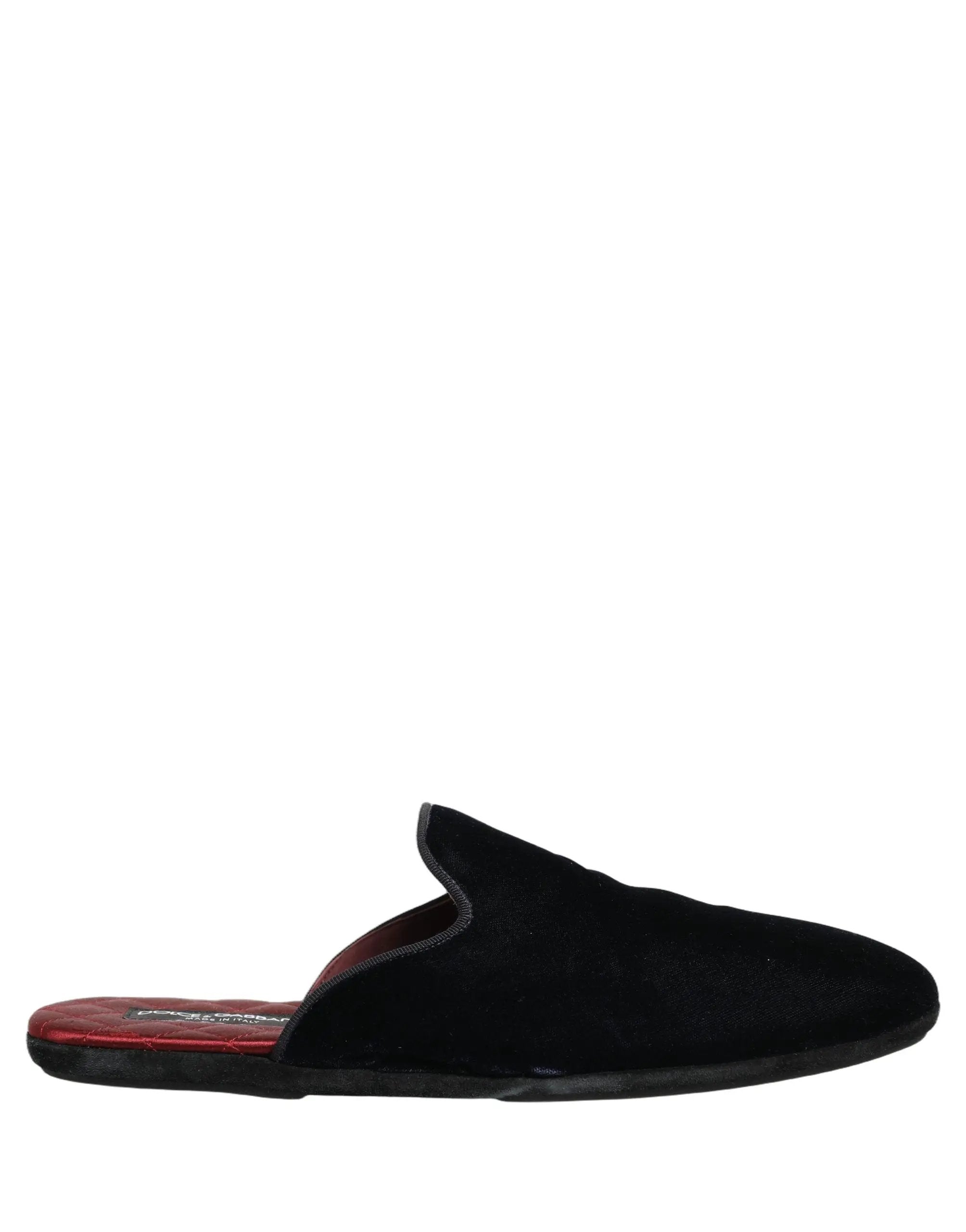 Mules plates en daim bleu foncé Dolce & Gabbana Chaussures homme