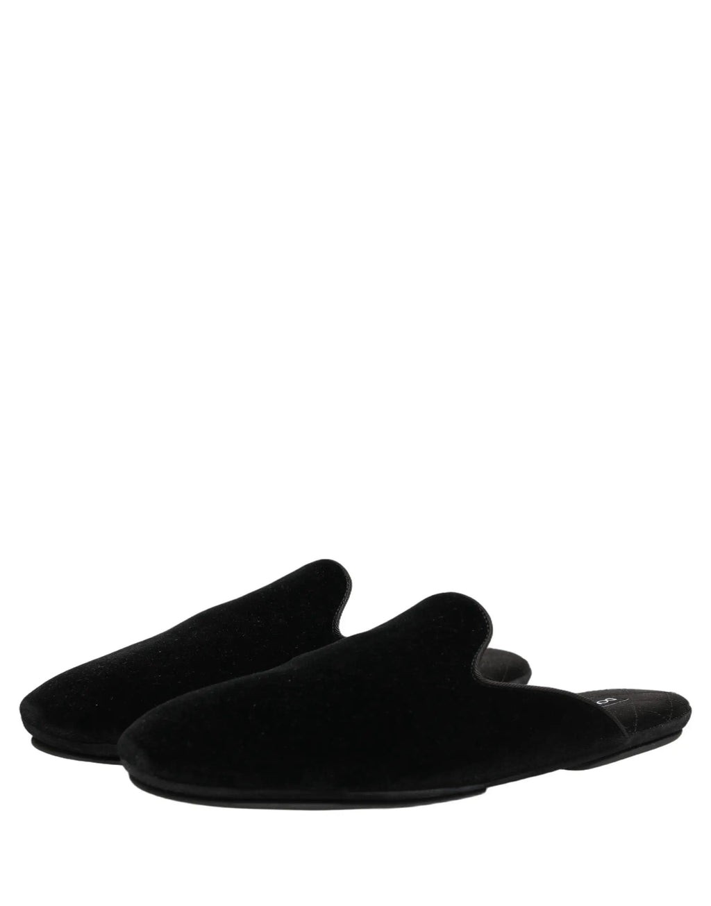 Chaussons plats Dolce & Gabbana en daim noir pour hommes