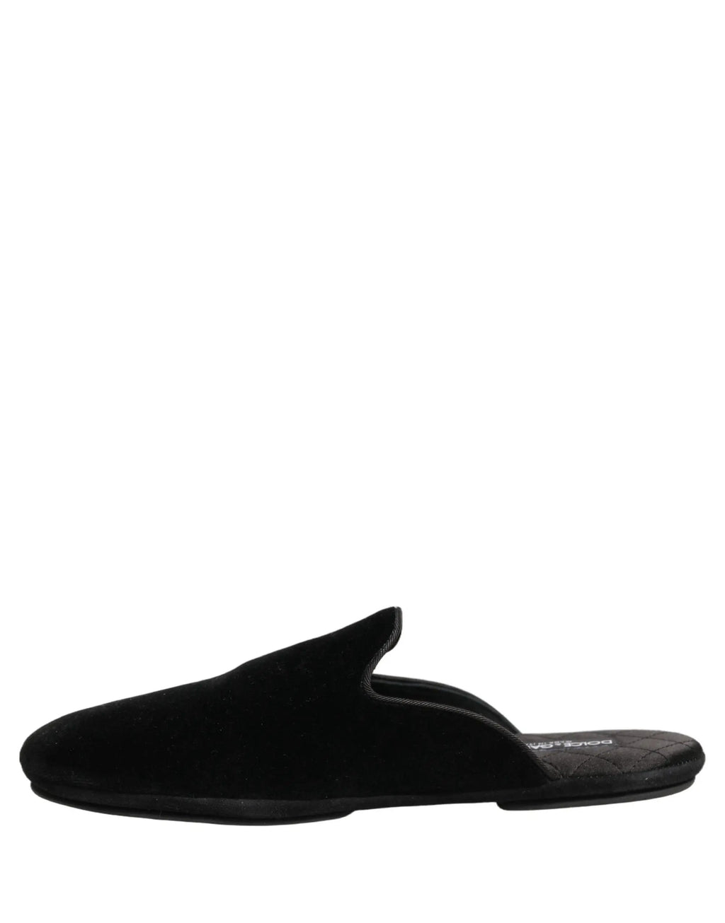 Chaussons plats Dolce & Gabbana en daim noir pour hommes
