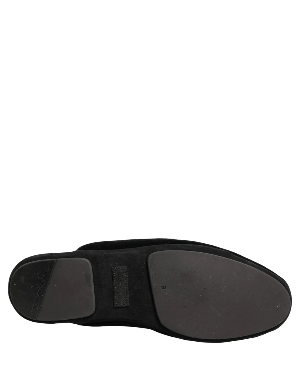 Chaussons plats Dolce & Gabbana en daim noir pour hommes