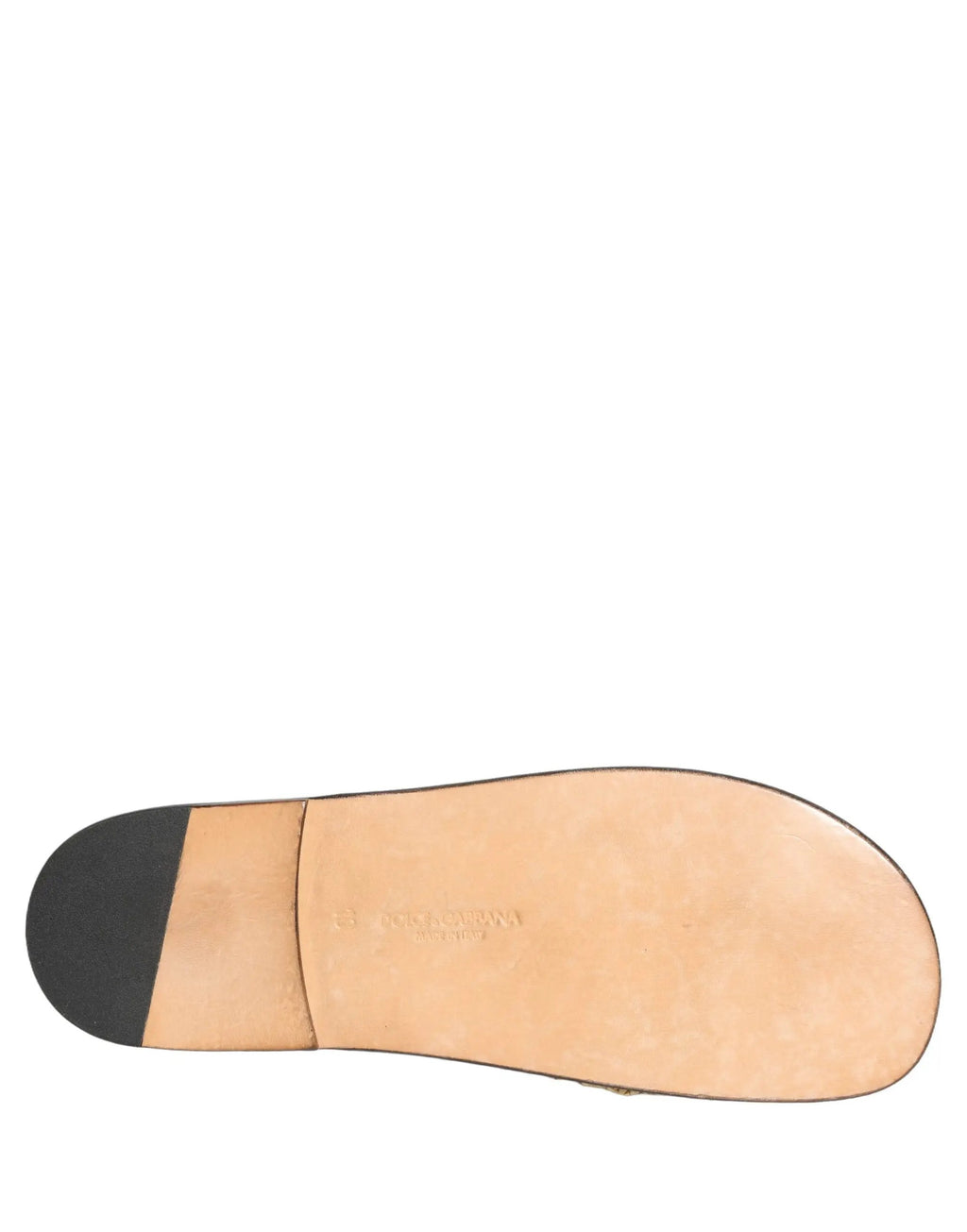 Chaussures plates / sandales Dolce & Gabbana en raphia et paille beige