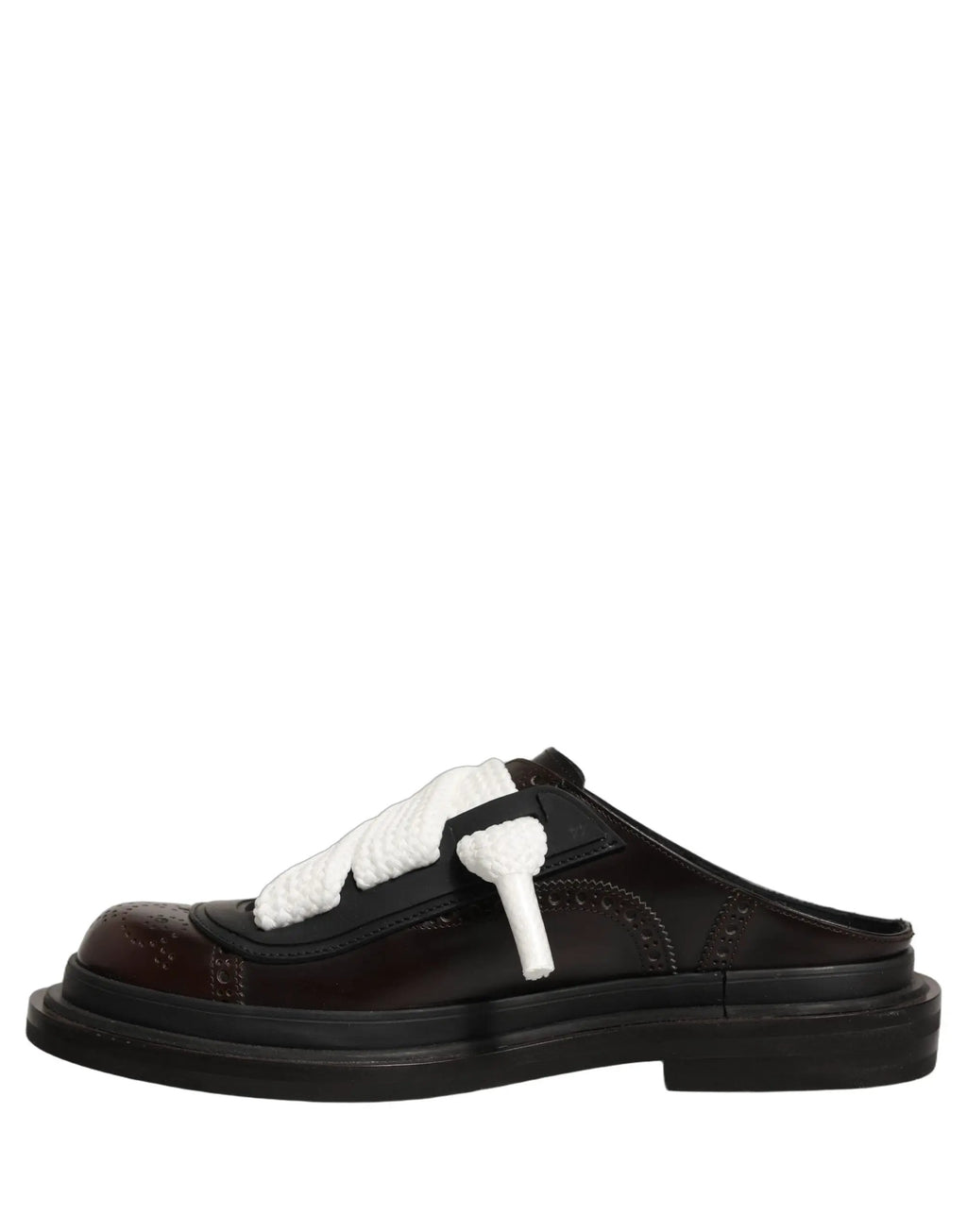 Dolce & Gabbana Brown Leather Slip On Flat Sandals Men Shoes