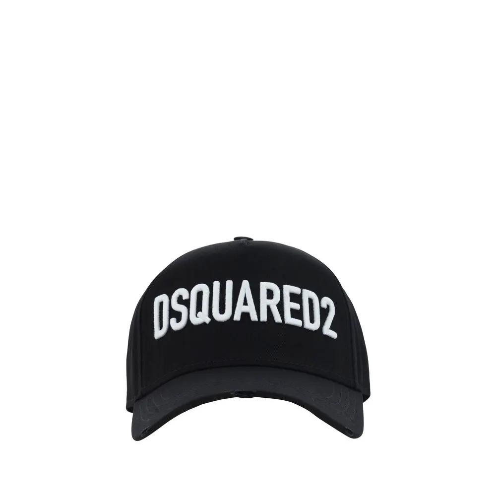 Casquette en coton noir Dsquared² (casquette de baseball)