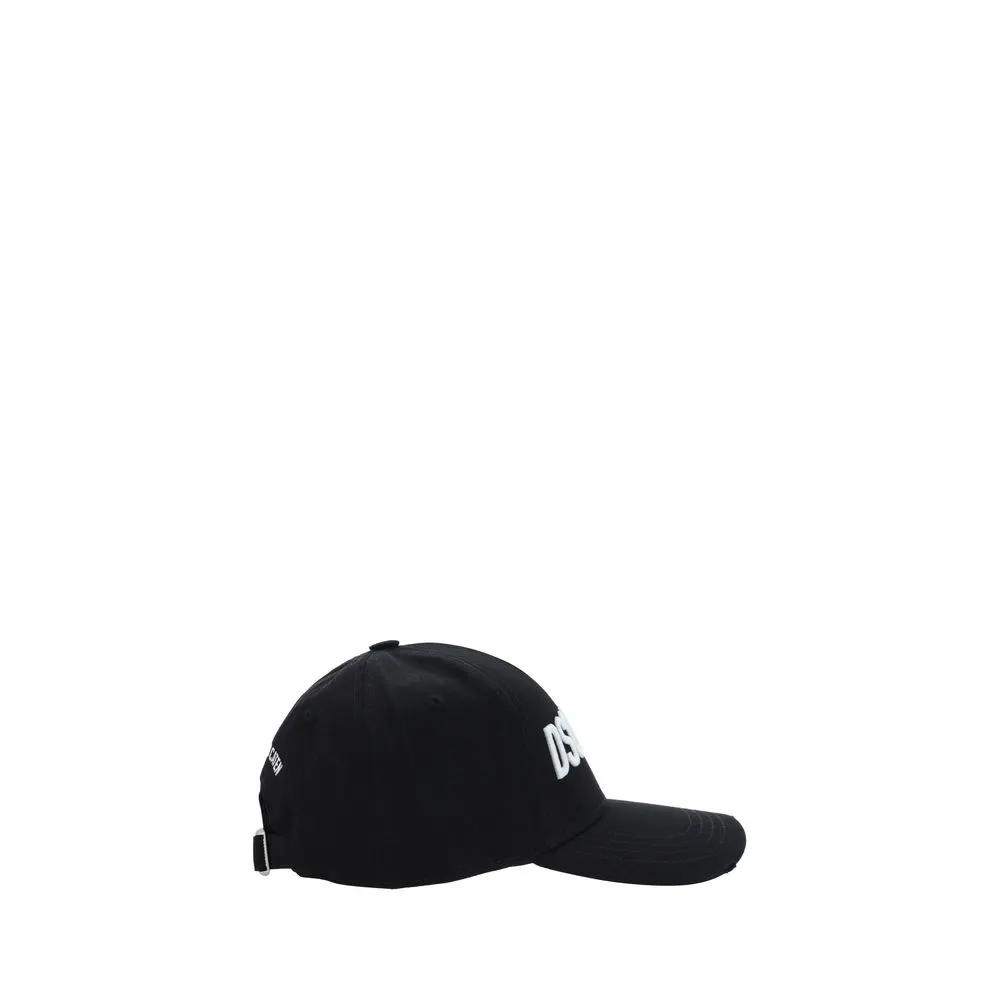 Casquette en coton noir Dsquared² (casquette de baseball)